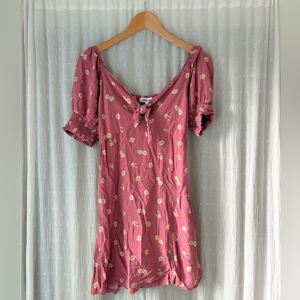Mimi Chica Pink Floral Mini Dress